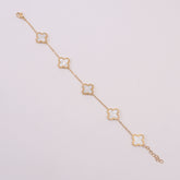 Womens Golden Chain Bracelet White